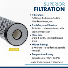 Load image into Gallery viewer, Clarycarb Activated Carbon Wrap Sediment Filter Polypropylene 5 Micron 10 x 2½